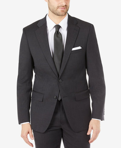 Calvin Klein Slim-fit Wool Suit Separates Jacket Black/brown