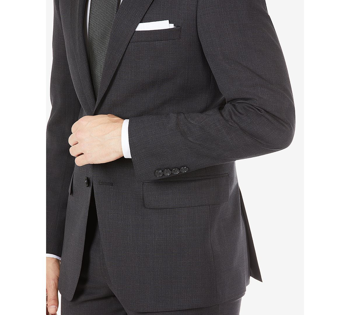 Calvin Klein Slim-fit Wool Suit Separates Jacket Black/brown