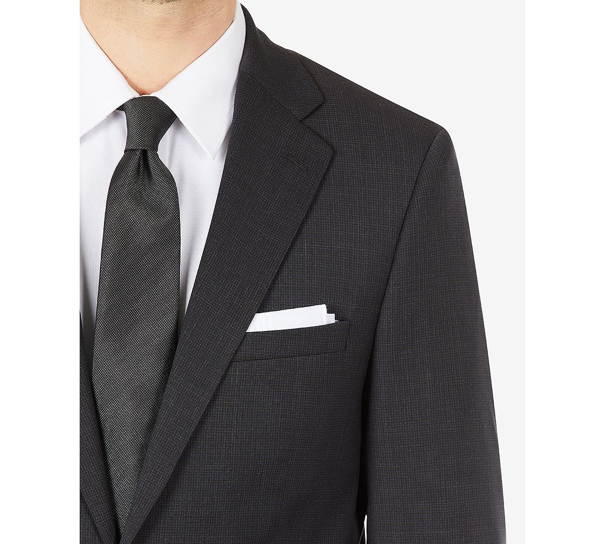 Calvin Klein Slim-fit Wool Suit Separates Jacket Black/brown