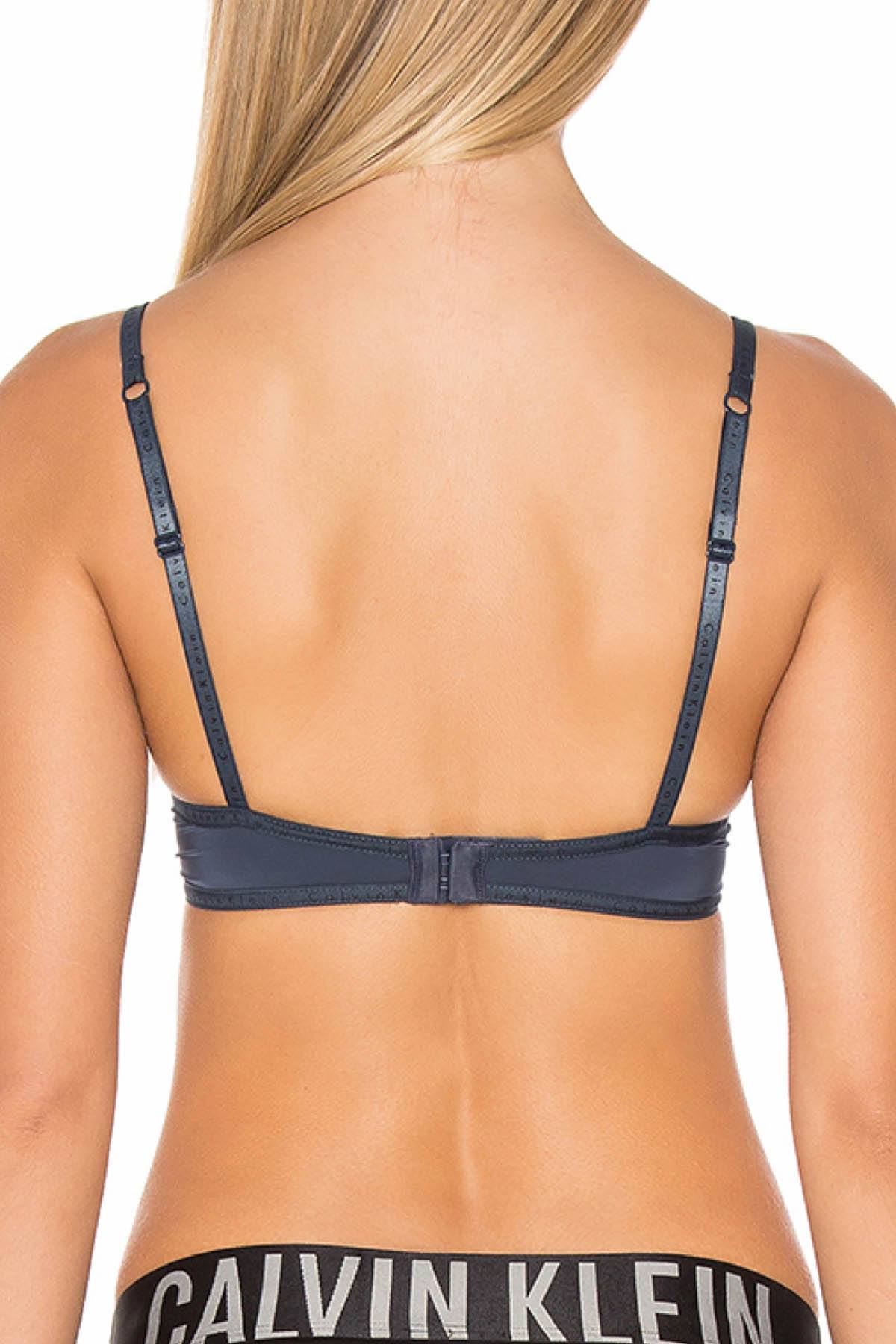 Calvin Klein Speakeasy-Navy Signature Lace-Trim Demi Bra