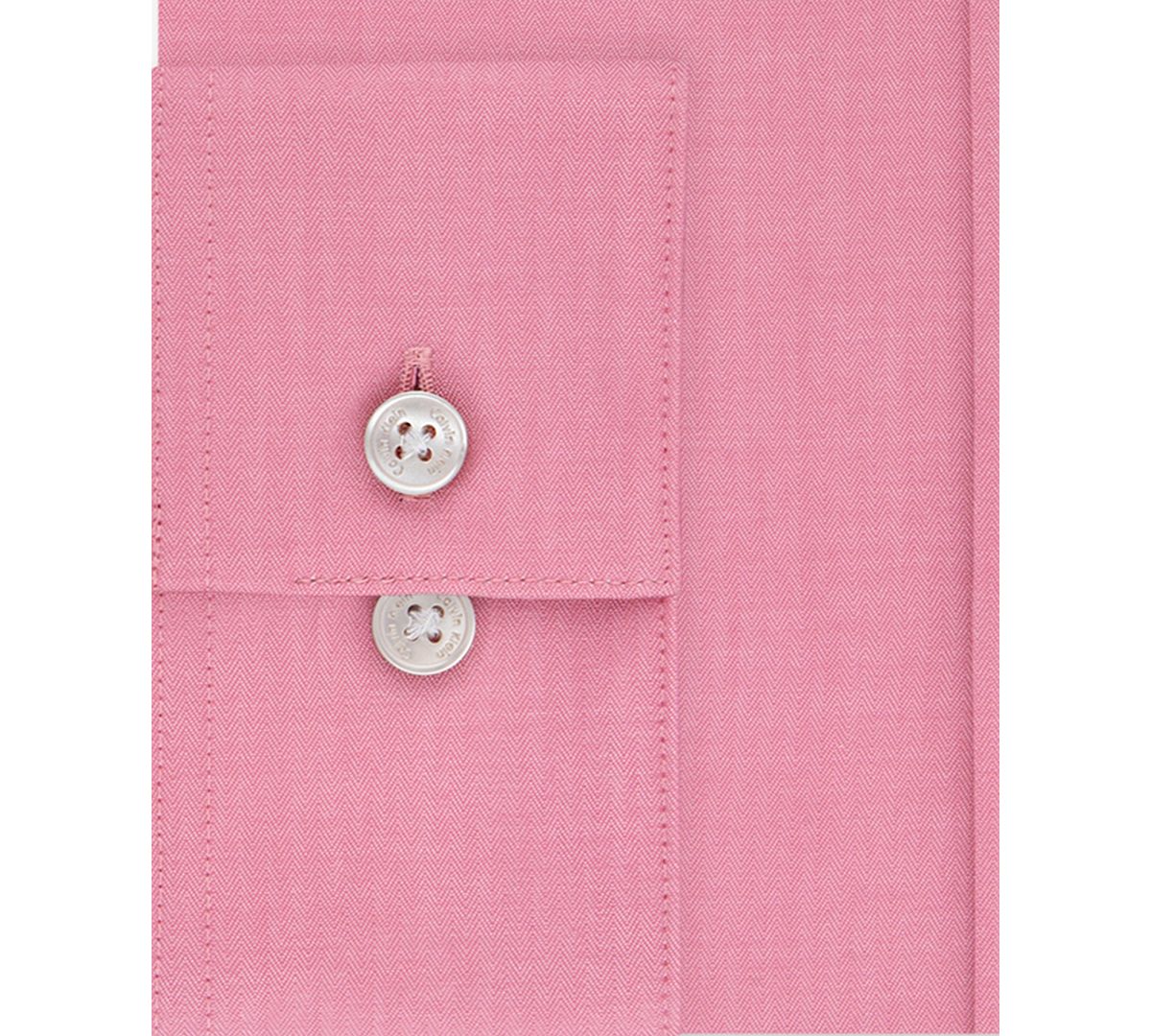 Calvin Klein Steel Slim Fit Non Iron Performance Herringbone Point Collar Dress Shirt Antique Rose