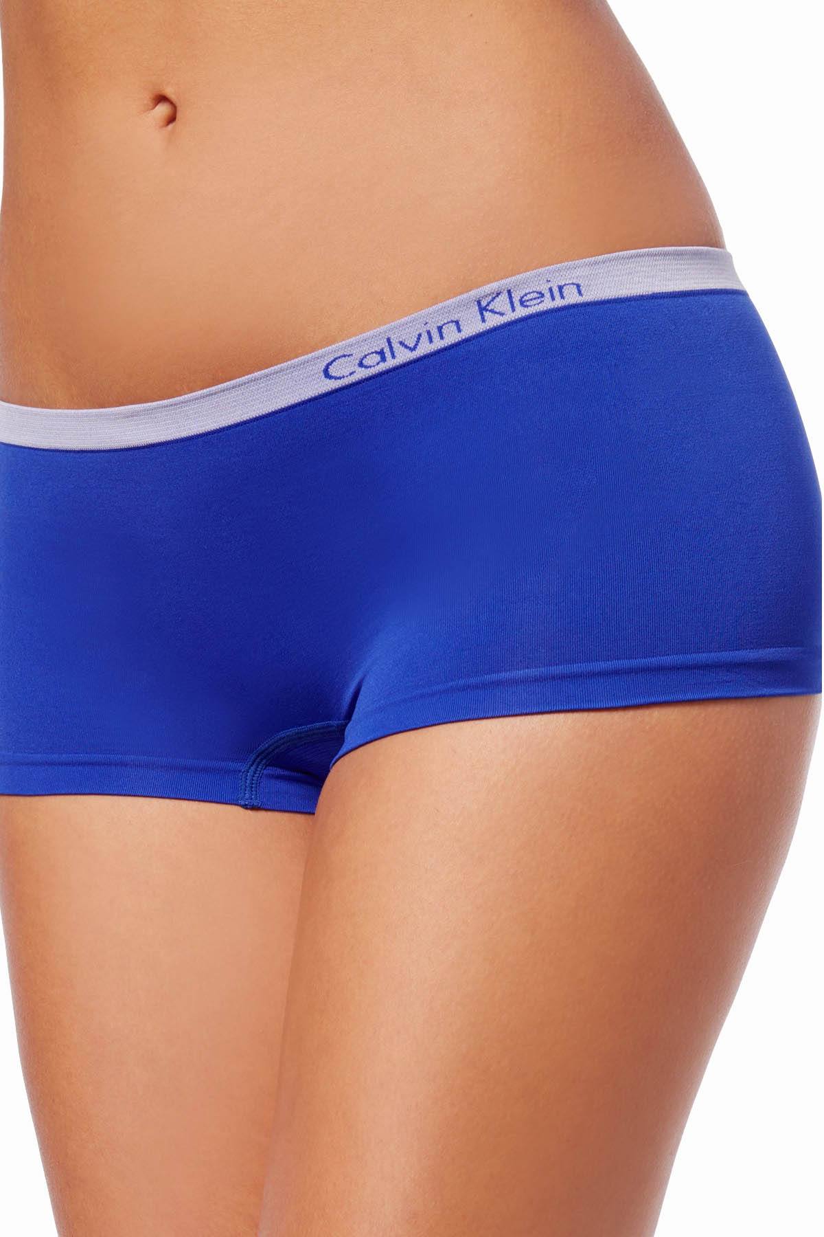 Calvin Klein Streak-Blue Pure Seamless Boyshort