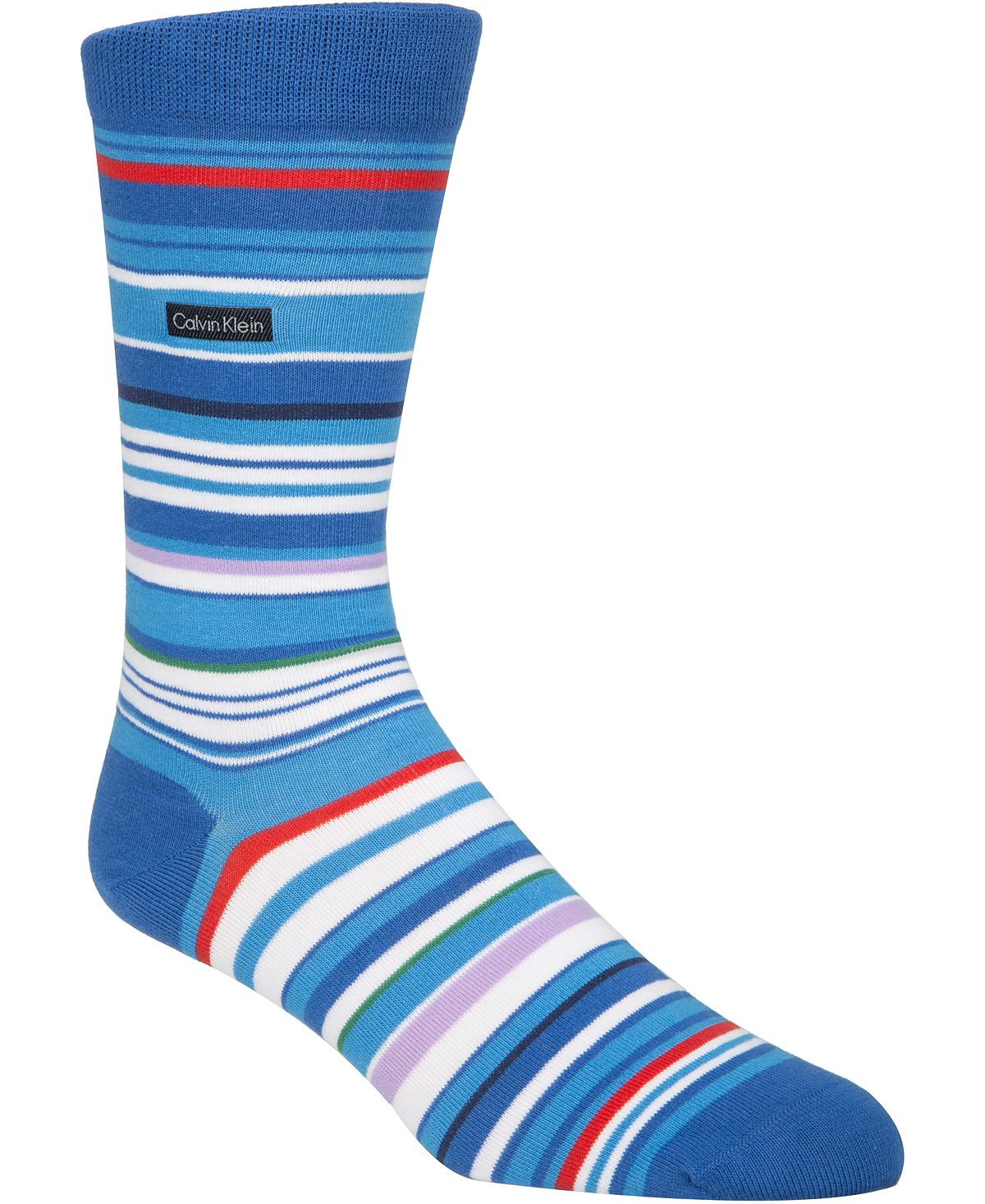 Calvin Klein Striped Crew Socks Primary Blue