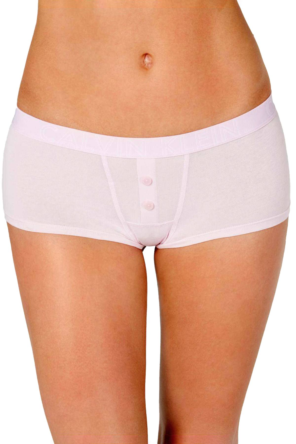Calvin Klein Ultimate Logo Waist Boyshort in Aurelie Pink