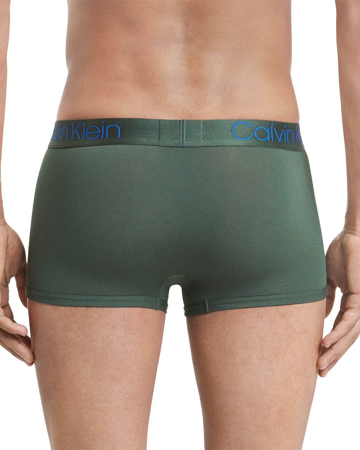 Calvin Klein Ultra-soft Modal Trunks Duffle Green/Electra Blue
