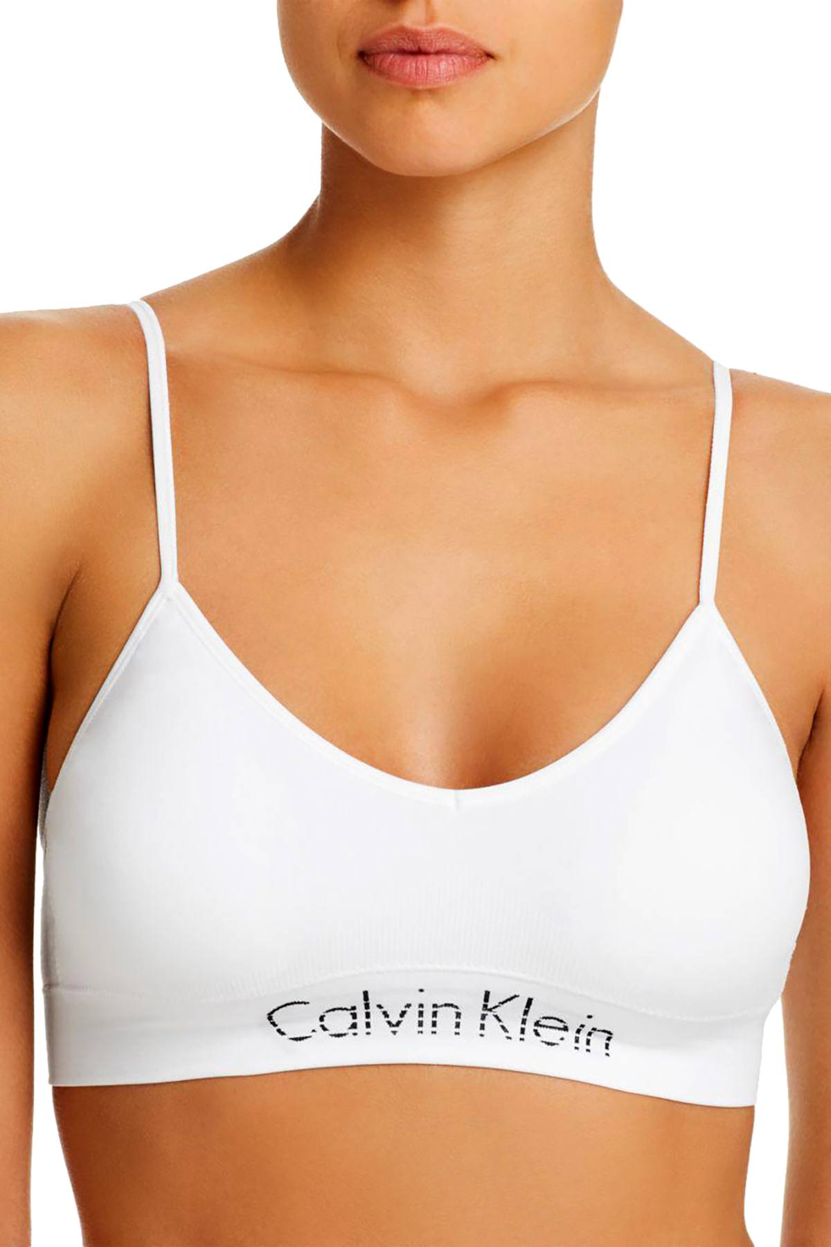 Calvin Klein White Horizon Seamless Padded Bralette – CheapUndies