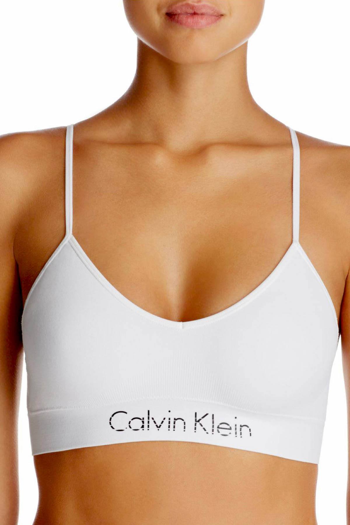 Calvin Klein White Horizon Seamless Stretch Logo Bralette