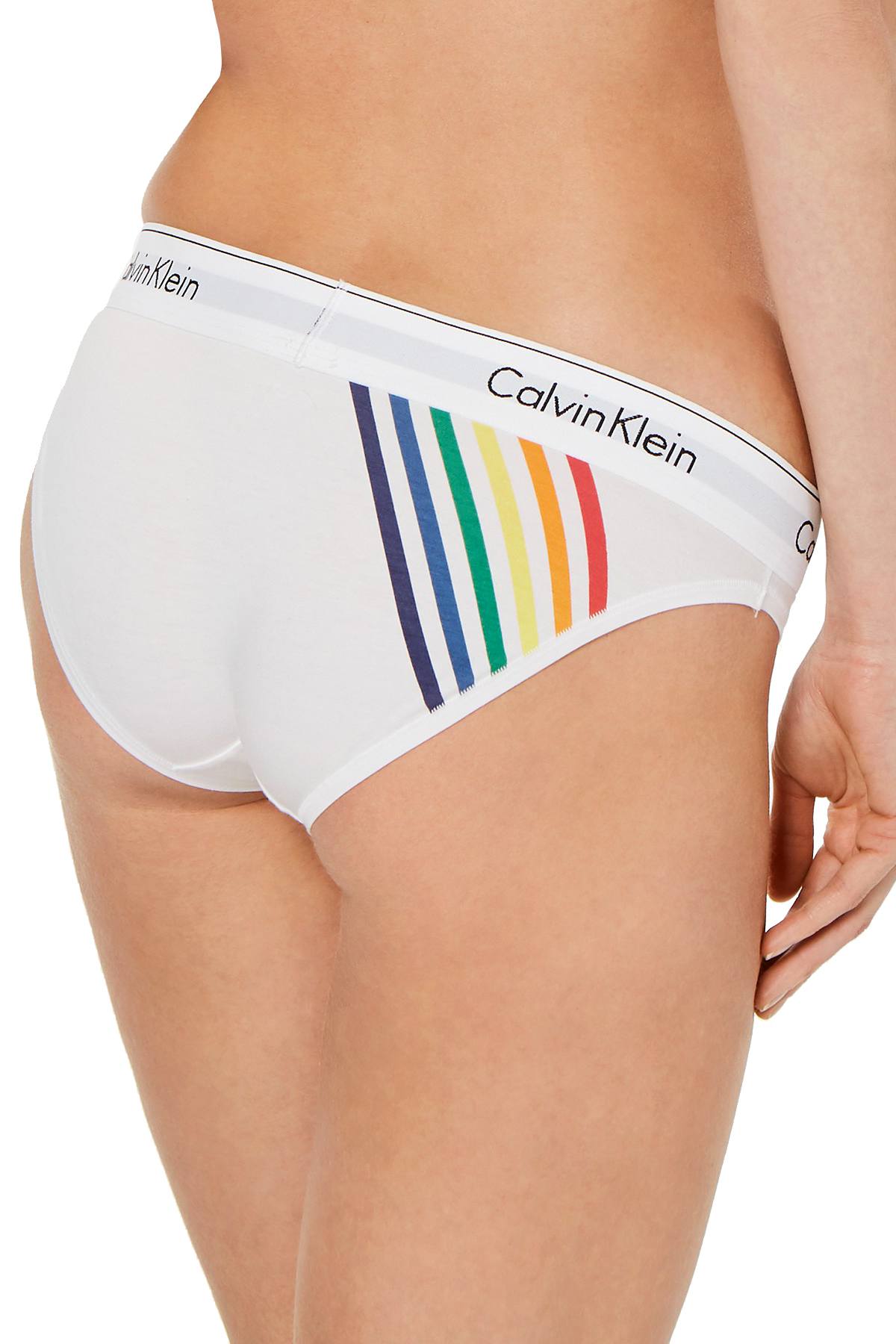 Calvin Klein White Pride Limited Edition Modern Cotton Rainbow Bikini –  CheapUndies