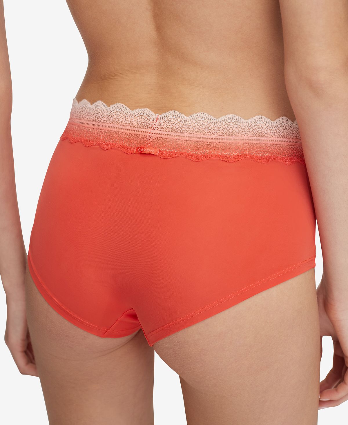 Calvin Klein Wo Lace-trim Hipster Underwear Qd3839 Strawberry Shake