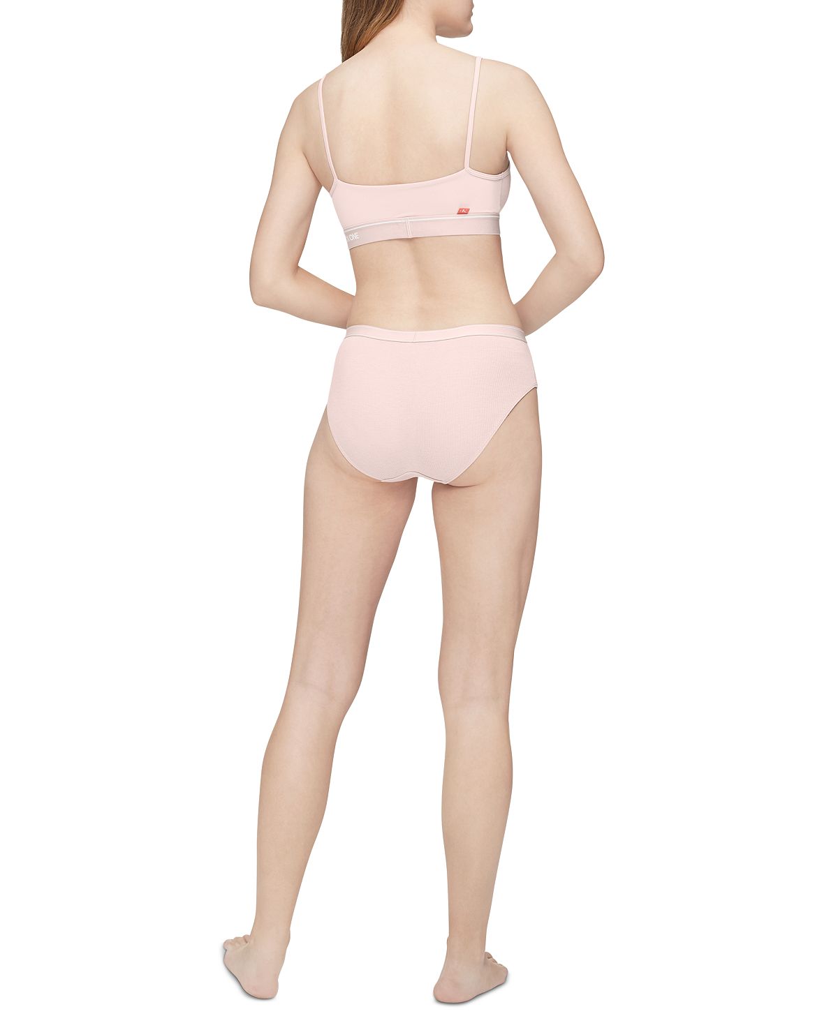 Calvin Klein Wo Pure Ribbed Hipster Underwear Qf6444 Barely Pink