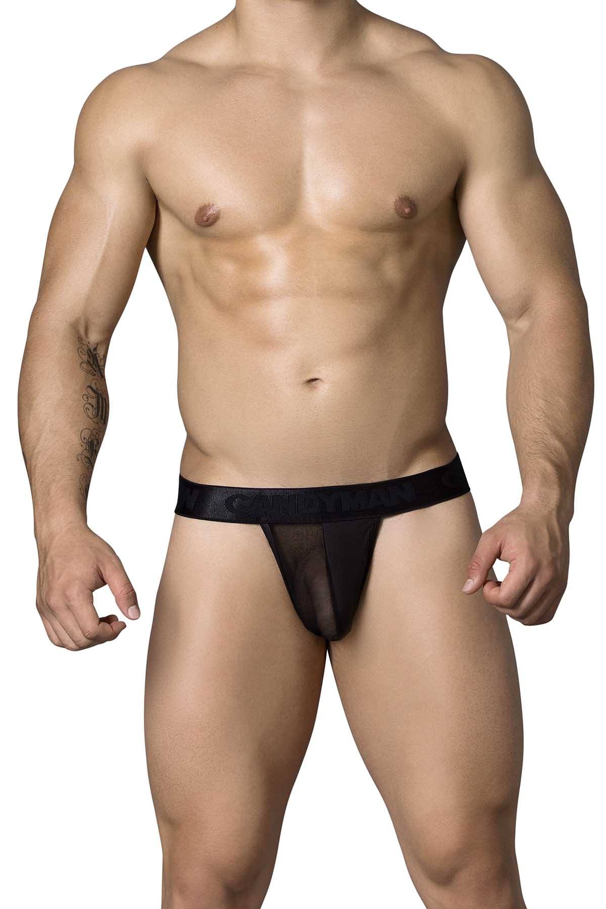 Candyman Black Candy-Wrap Thong