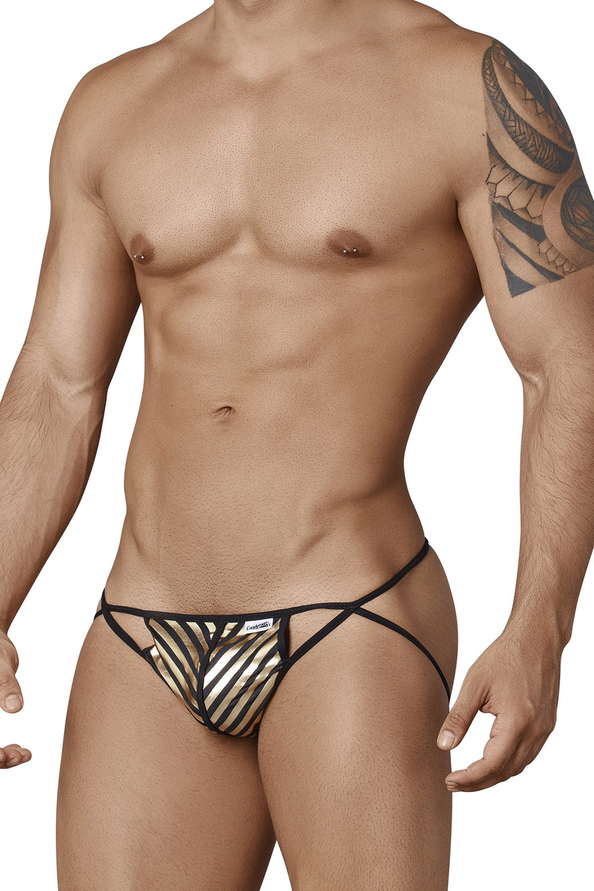 Candyman Black/Gold Jock-String