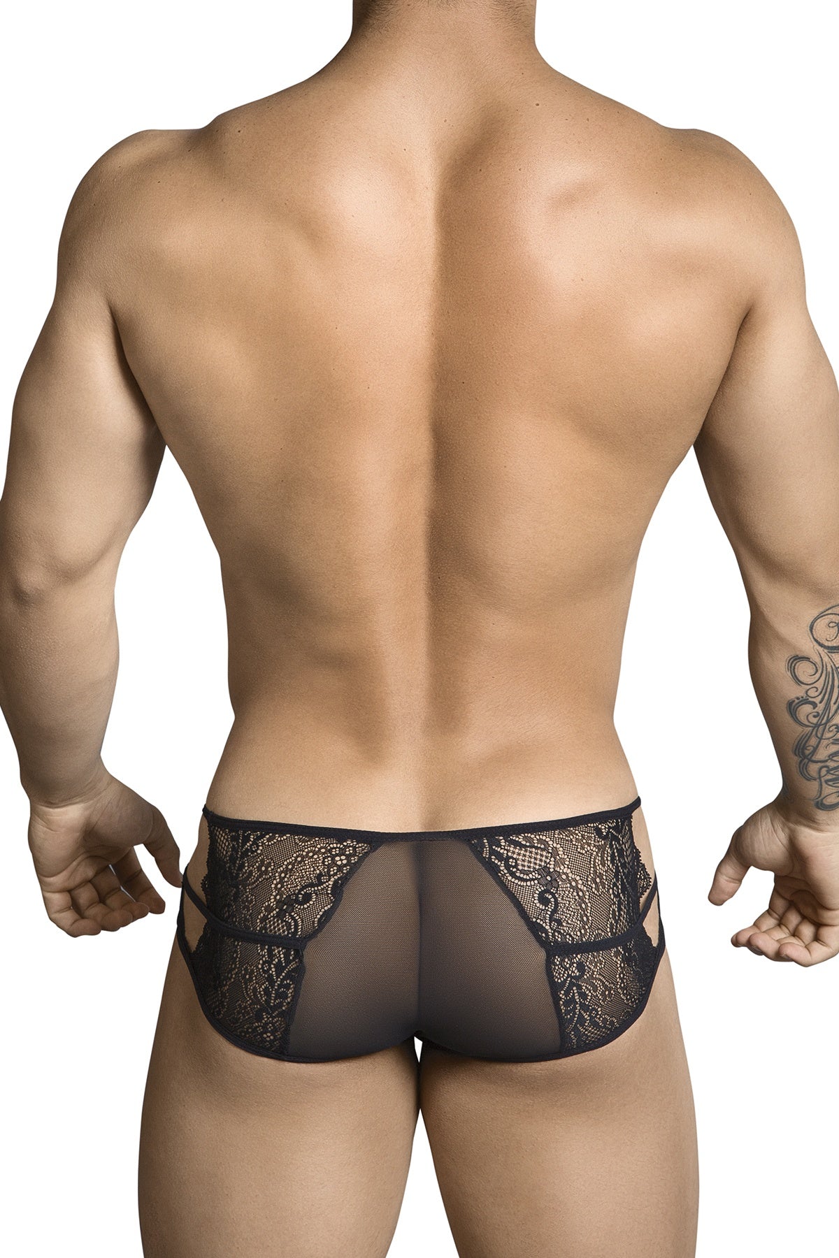 Candyman Black Sheer Back Brief
