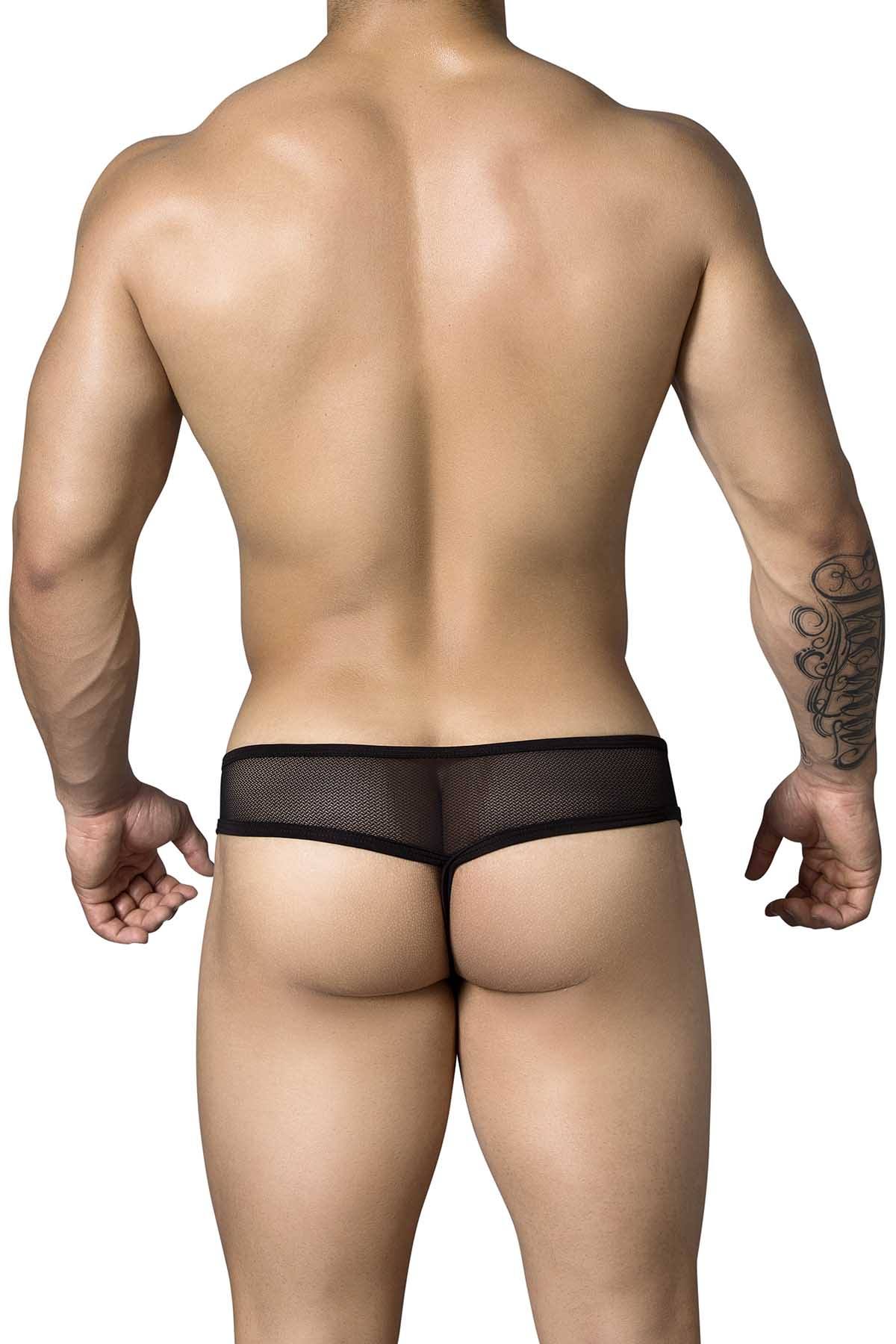 Candyman Black Sheer Candy-Wrap Thong