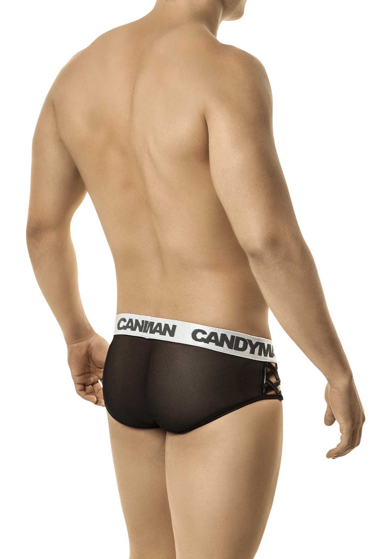 Candyman Black Webbed Brief