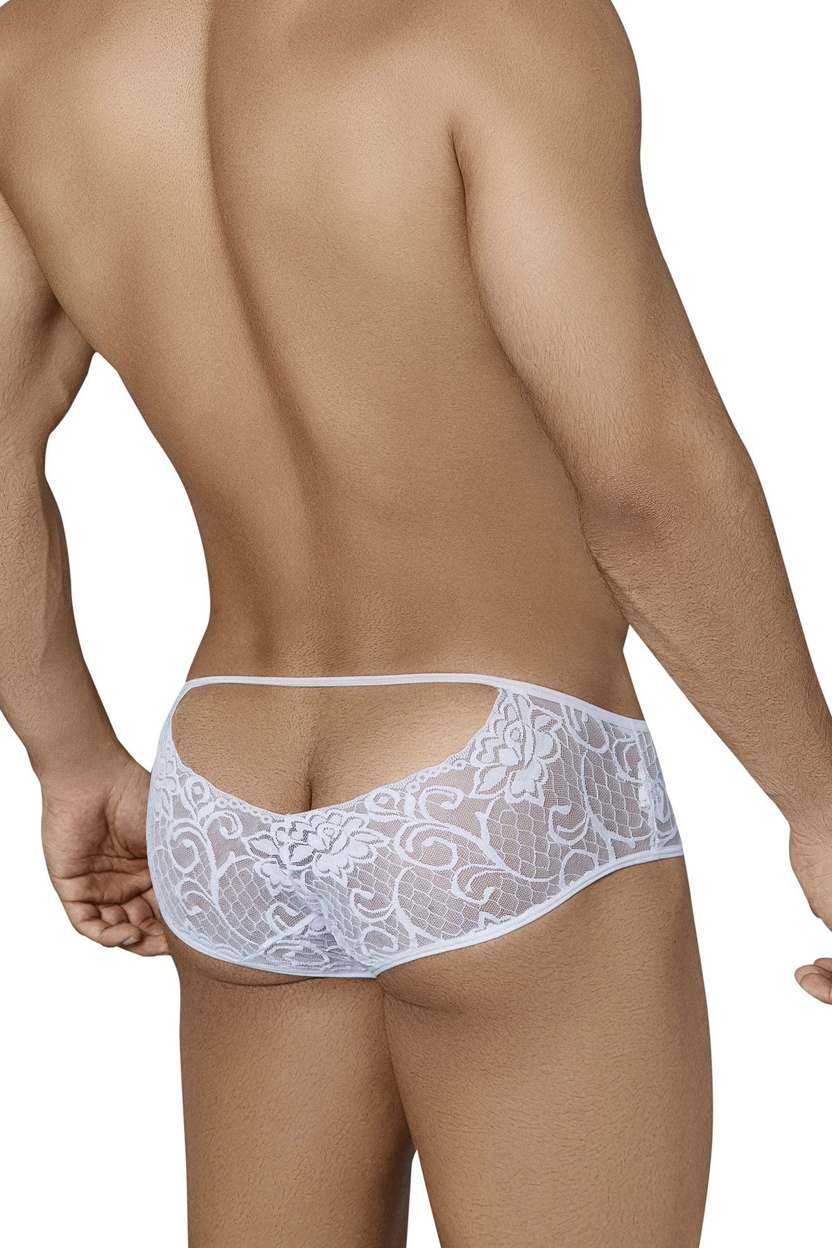 Candyman White Sneak Peak Lace Brief