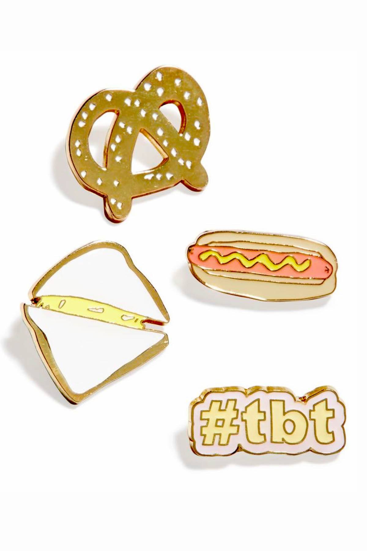 Celebrate Shop Multicolor Fun Food 4-Pc Pin Set