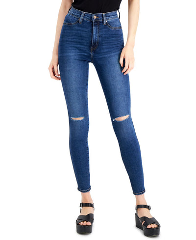 Celebrity Pink Juniors' Curvy High-rise Skinny Jeans Blue