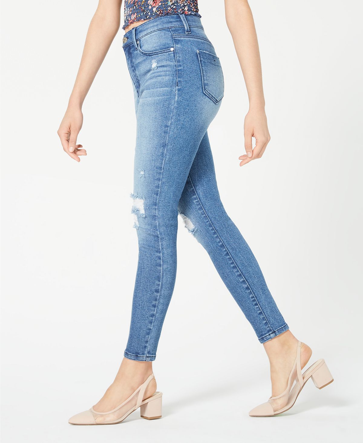 Celebrity Pink Juniors' Ripped High-rise Skinny Jeans Colombia