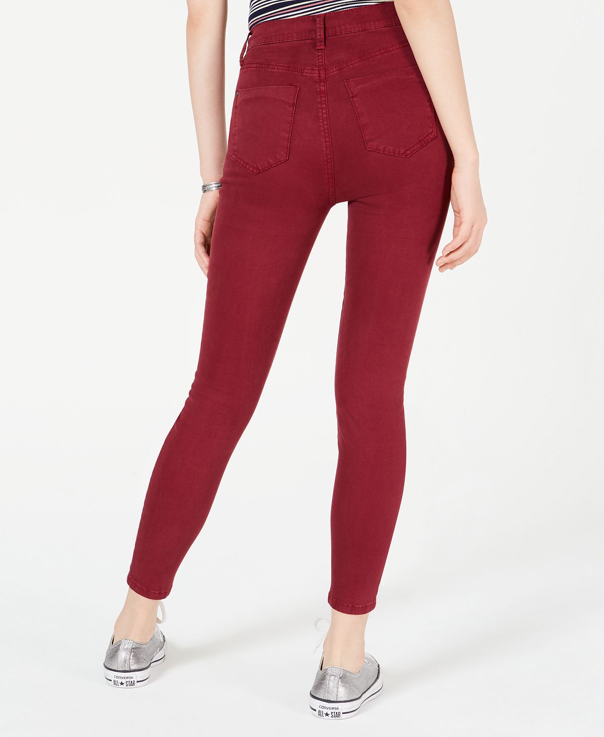 Celebrity Pink Juniors' Skinny Jeans Burnt Red