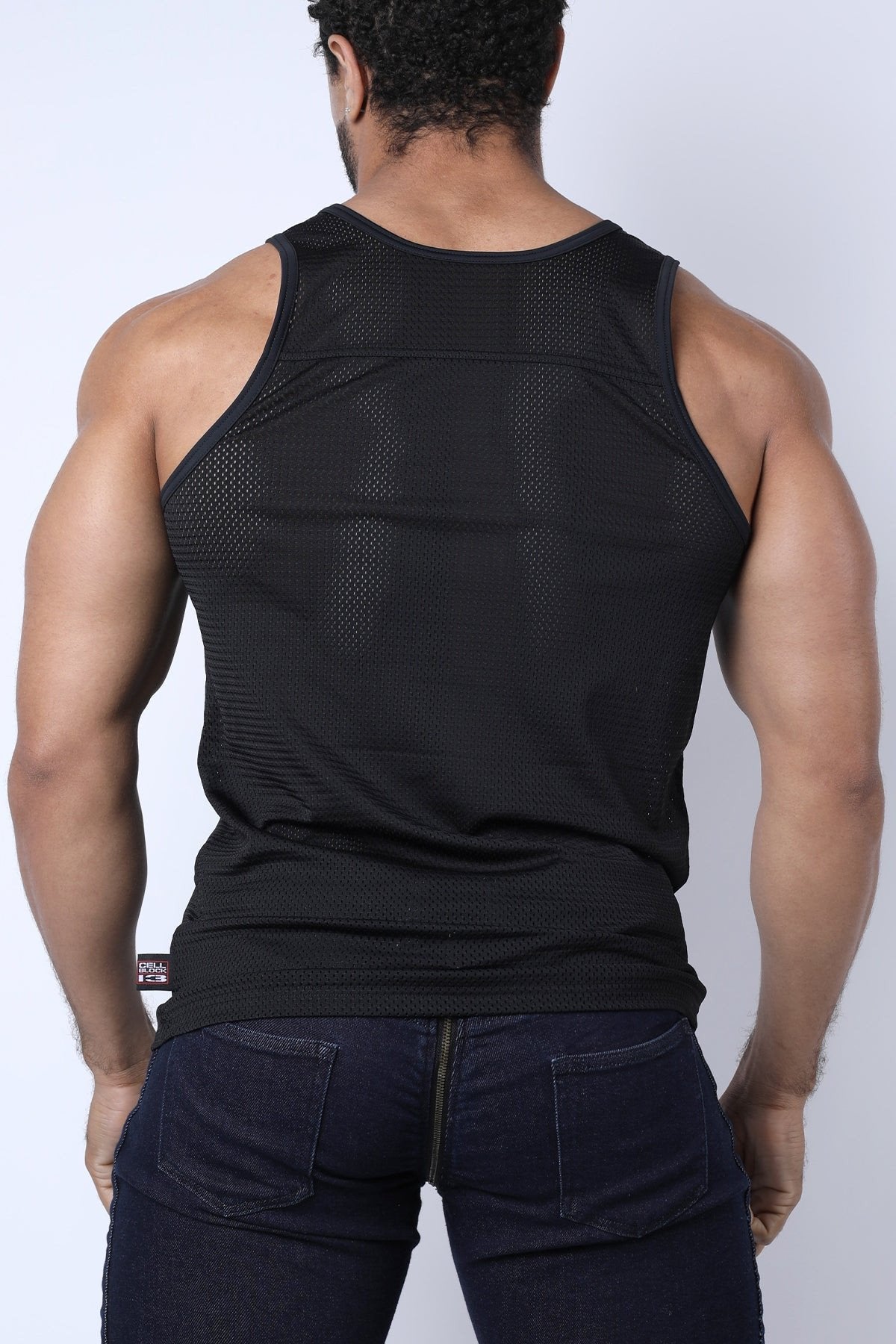 CellBlock 13 Black Linebacker Mesh Tank Top