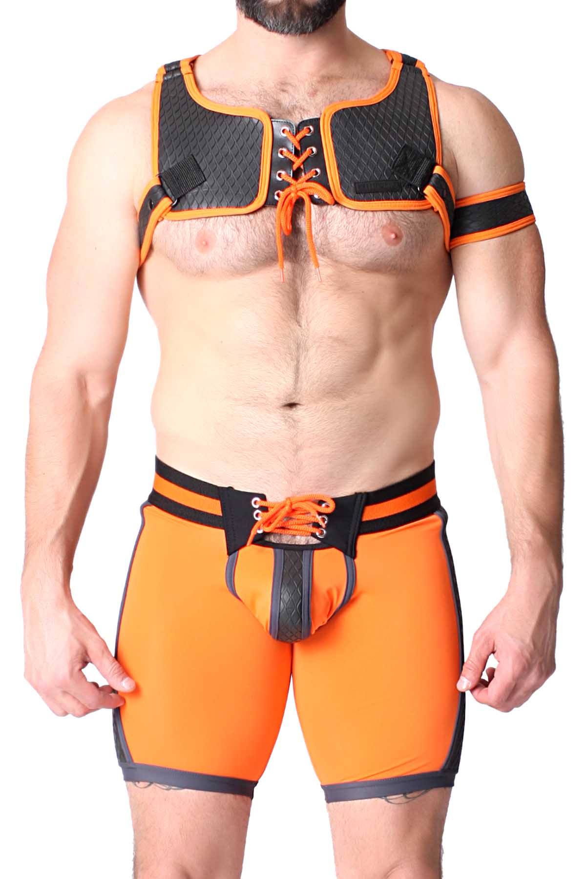 CellBlock 13 Orange Gridiron Jock-Short
