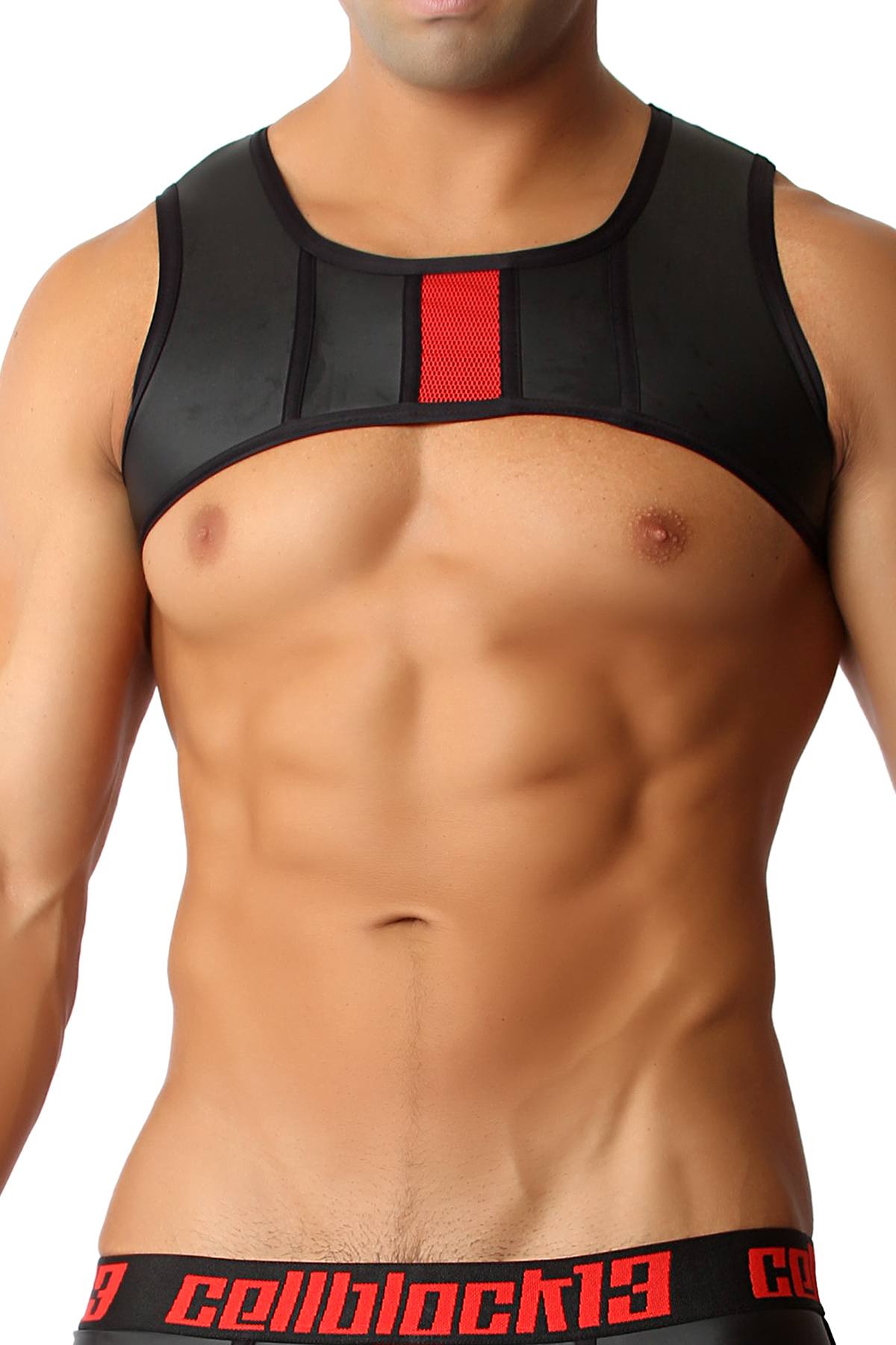 CellBlock 13 Red Vector Rubber Harness