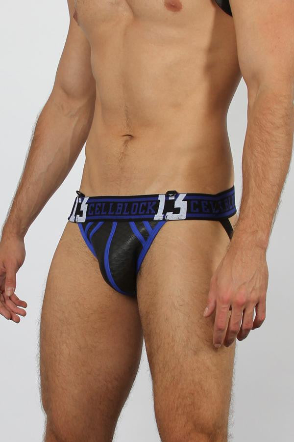 CellBlock 13 Sniper Blue Neoprene Jock w/ Side Pocket