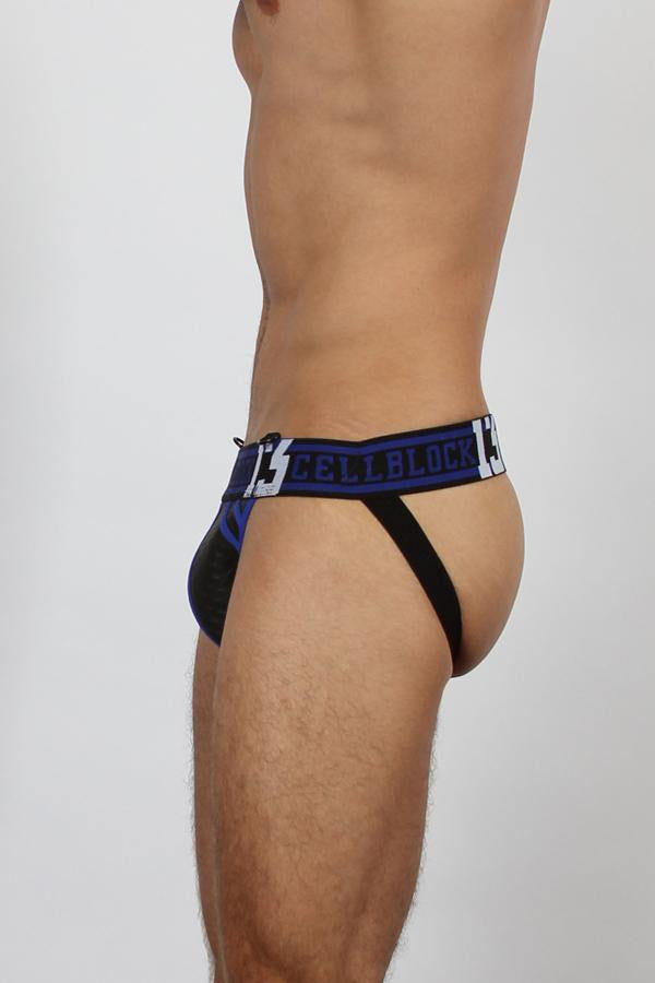 CellBlock 13 Sniper Blue Neoprene Jock w/ Side Pocket