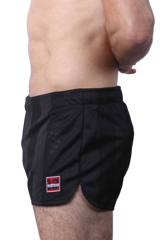Cellblock 13 Black Midfield Mesh Reversible Short