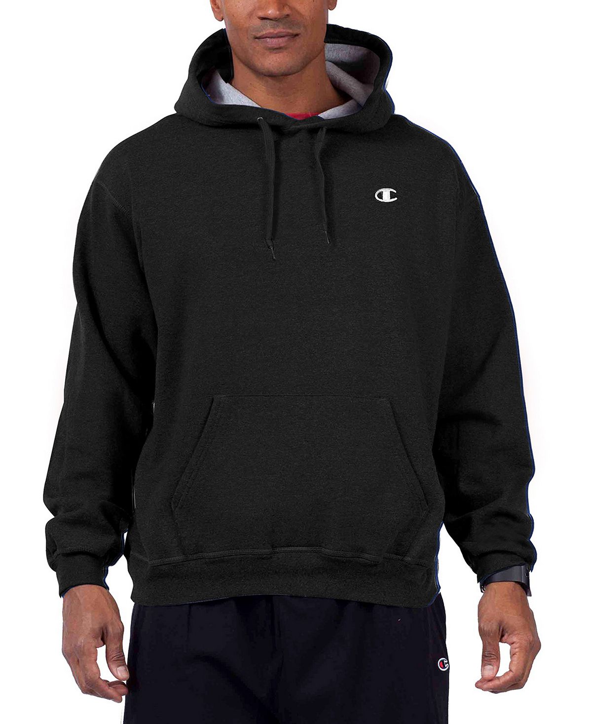 Champion Big & Tall Fleece Hoodie Black