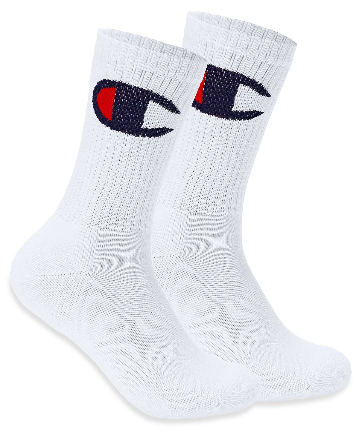 Champion Big-logo Crew Socks White