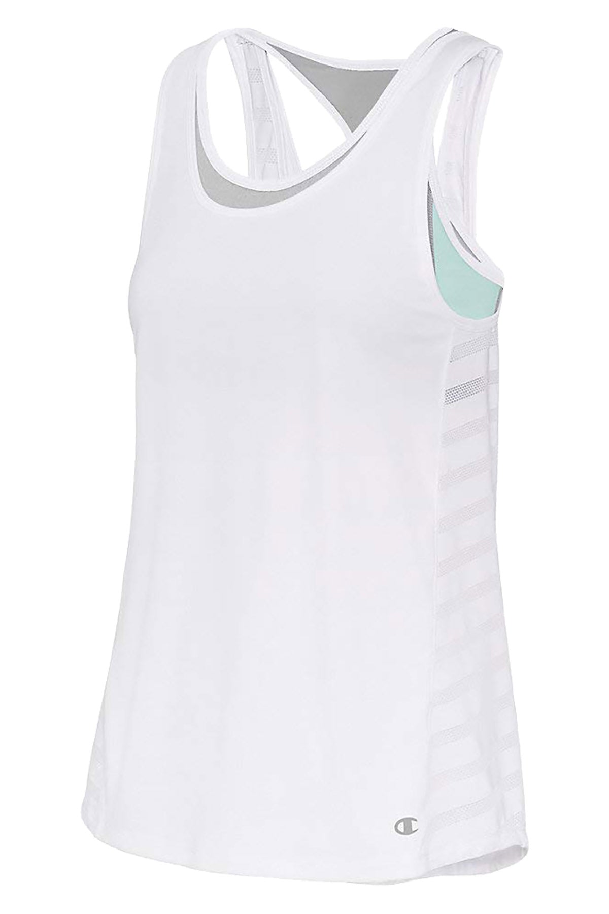 Champion White Double Dry Training Tank Top with Athletic Bra