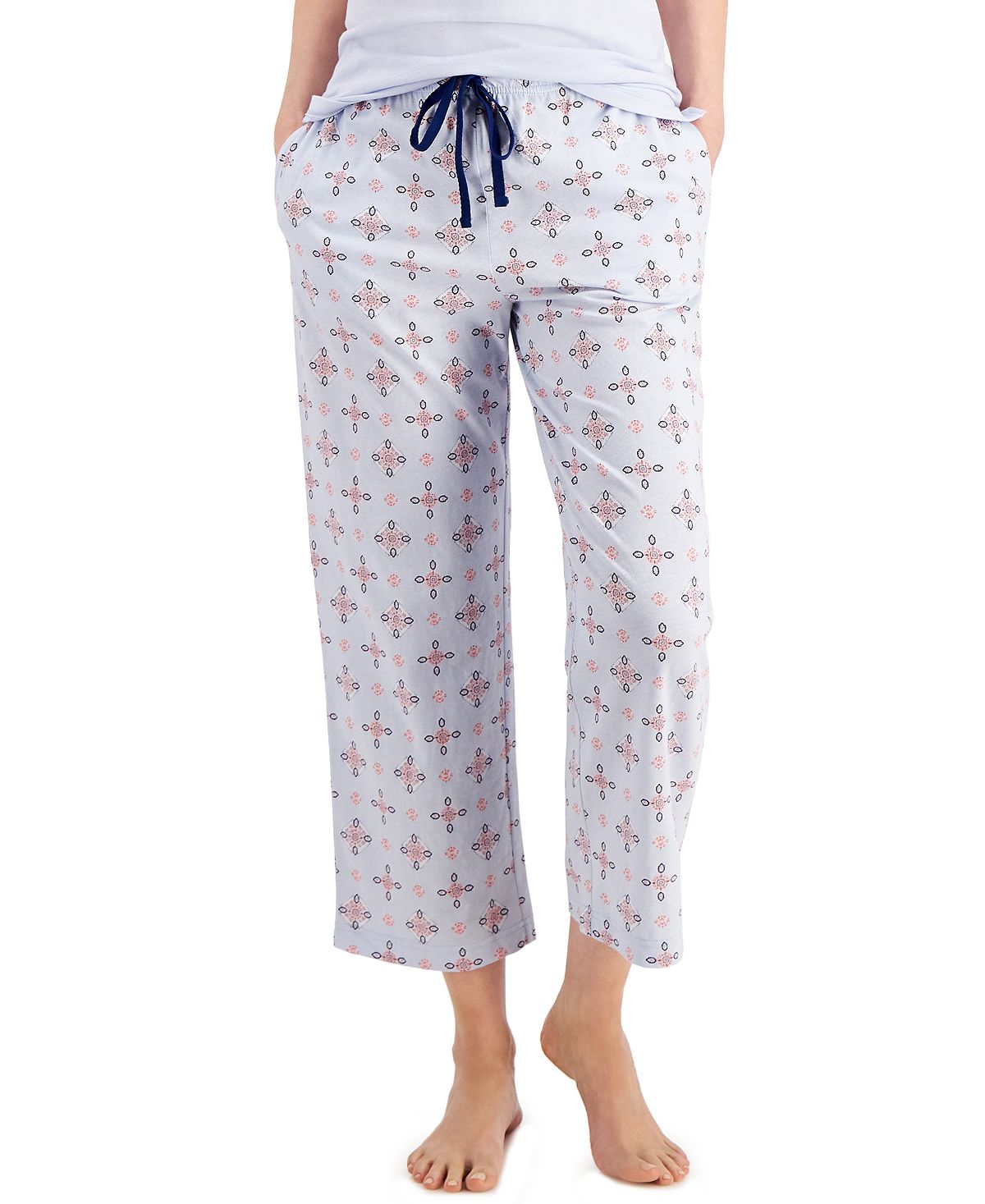 Charter Club Cotton Knit Cropped Pajama Pants Medallion – CheapUndies