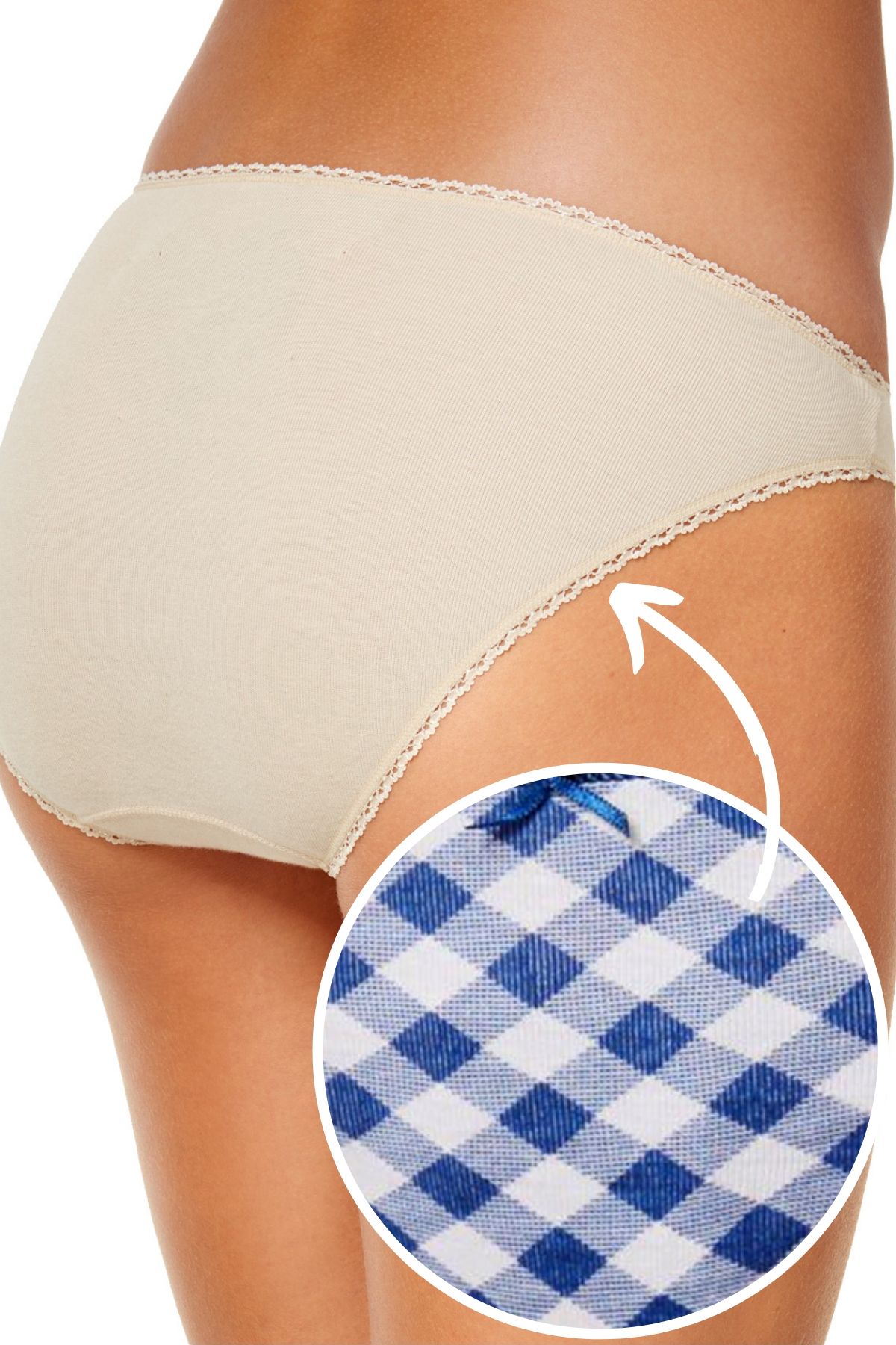 Charter Club Intimates Blue Gingham Bikini Brief