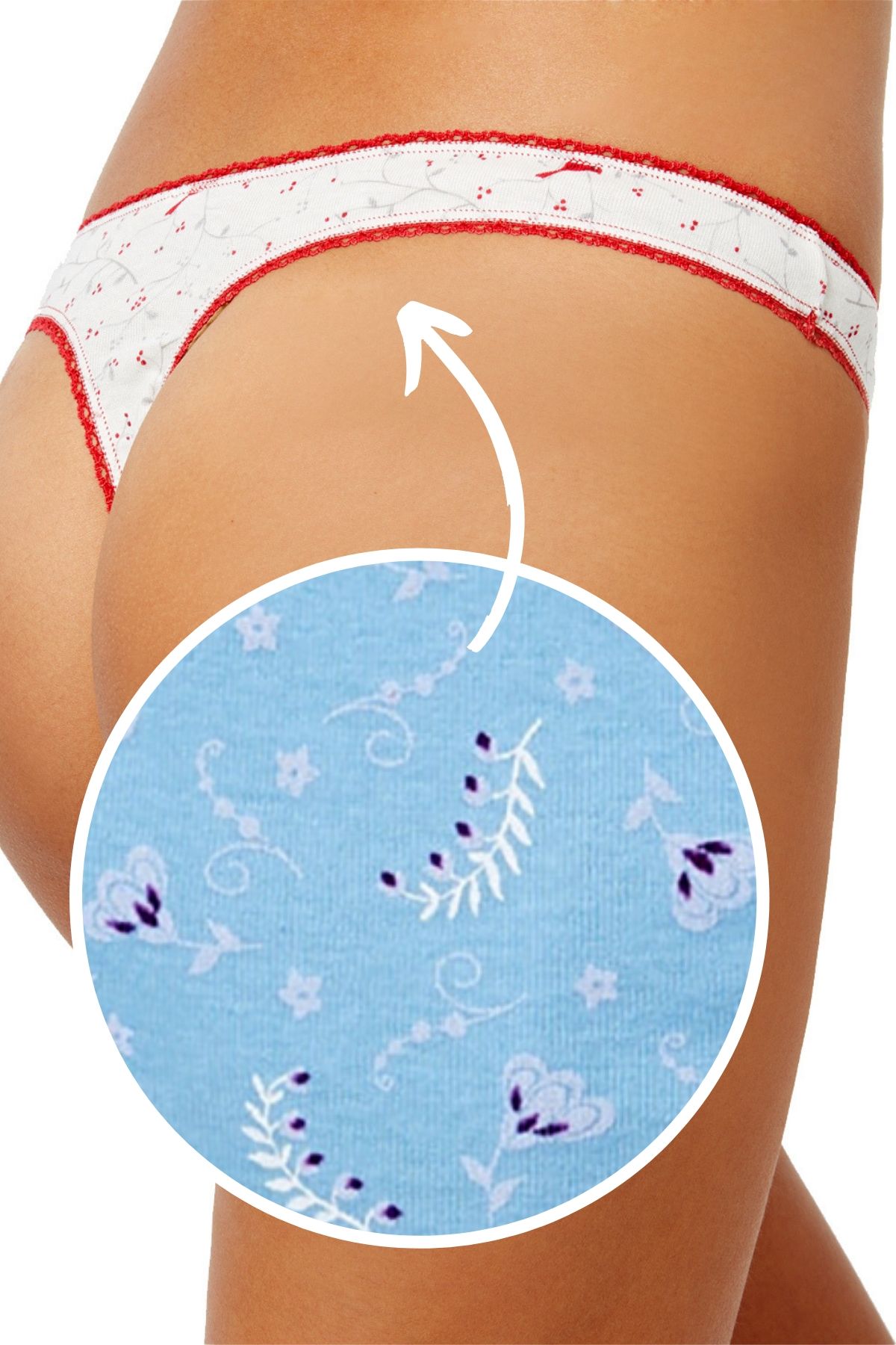 Charter Club Intimates Bluebells Pretty Cotton Thong