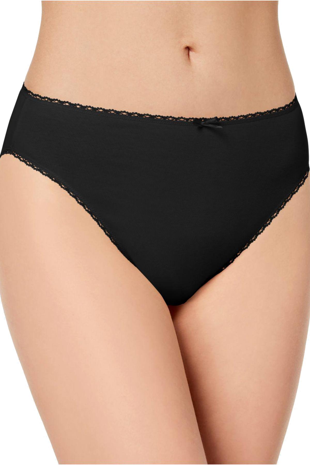 Charter Club Intimates Classic Black High Cut Bikini Brief