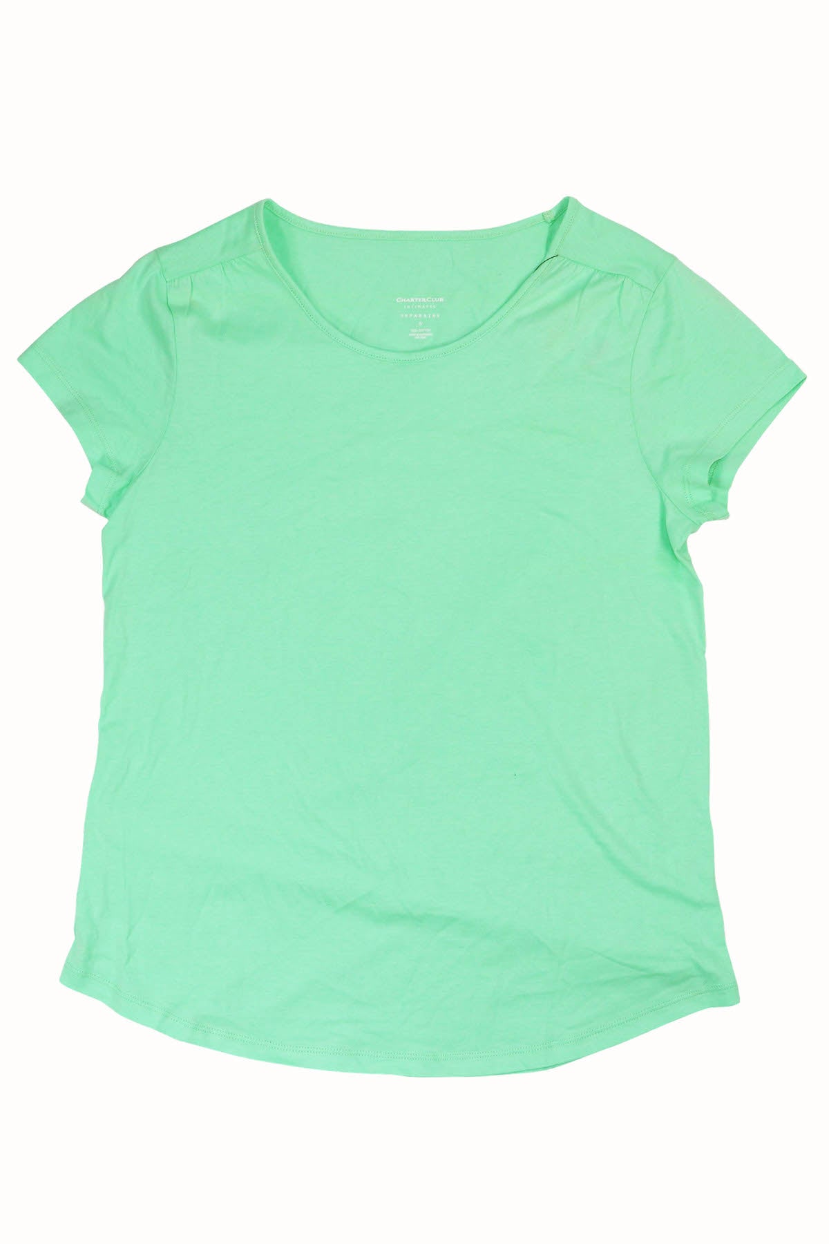 Charter Club Intimates Kiwi-Green Scoop-Neck Lounge Tee