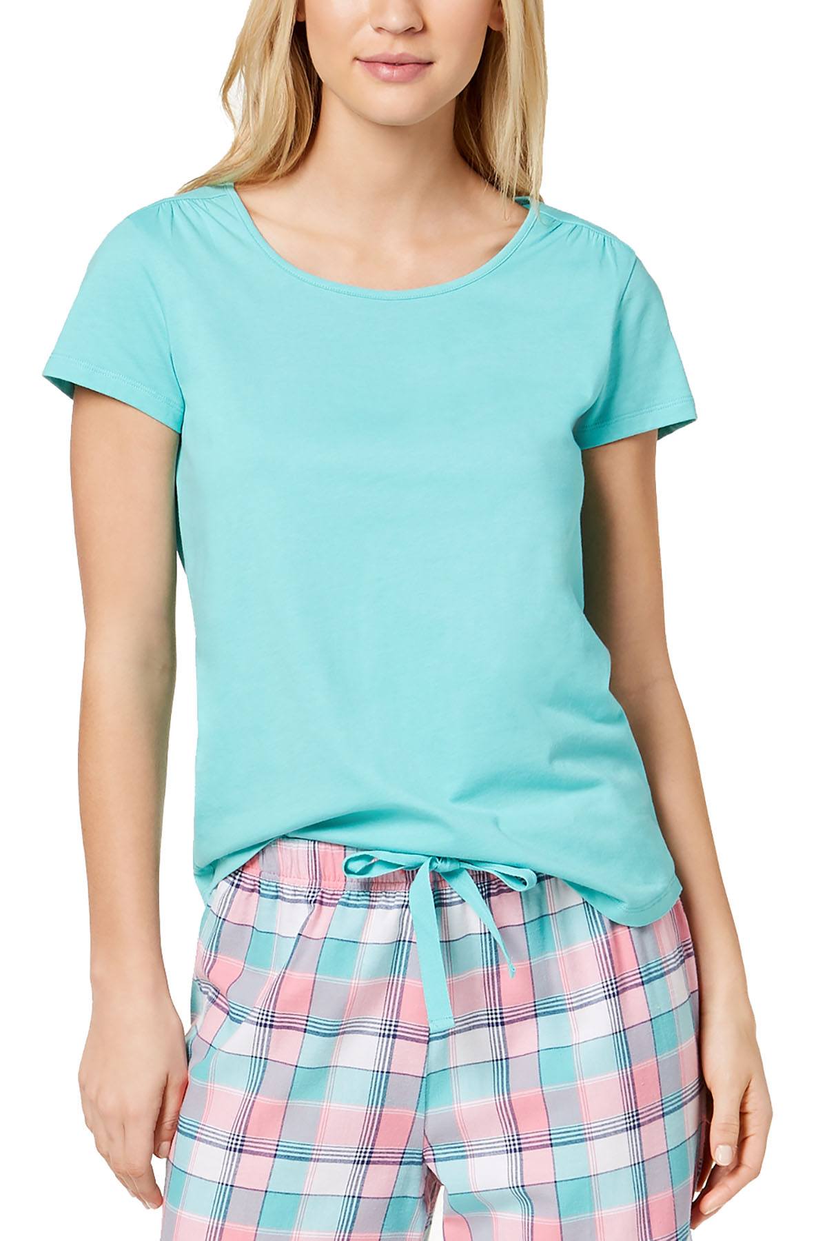 Charter Club Intimates Riverwalk Short-Sleeve Cotton Tee