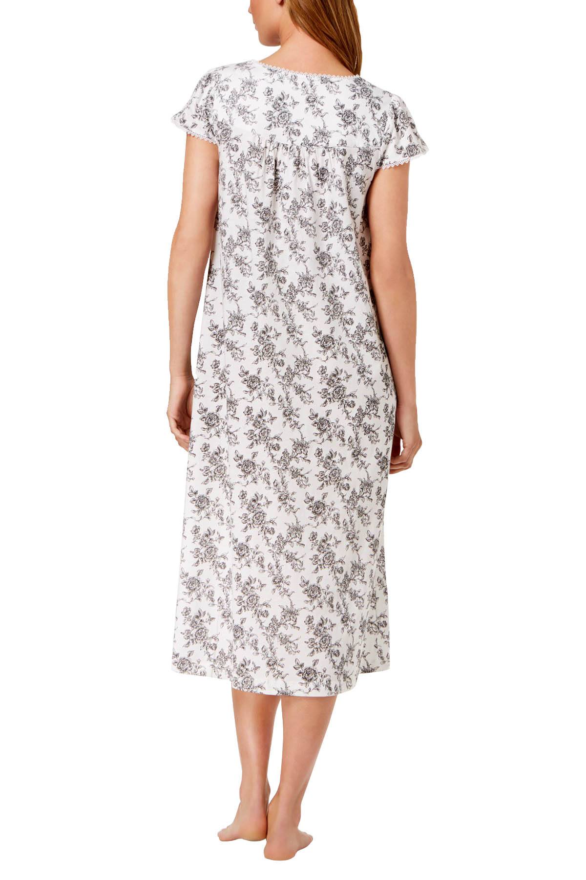 Charter Club Intimates Rose-Toile Printed Cotton Floral Border Nightgown