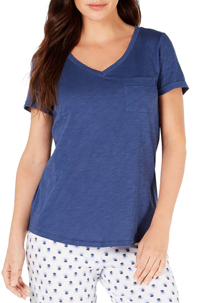 Charter Club Knit Lounge Tee in Galaxy Blue