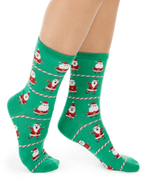 Charter Club Women's Santa Crew Socks