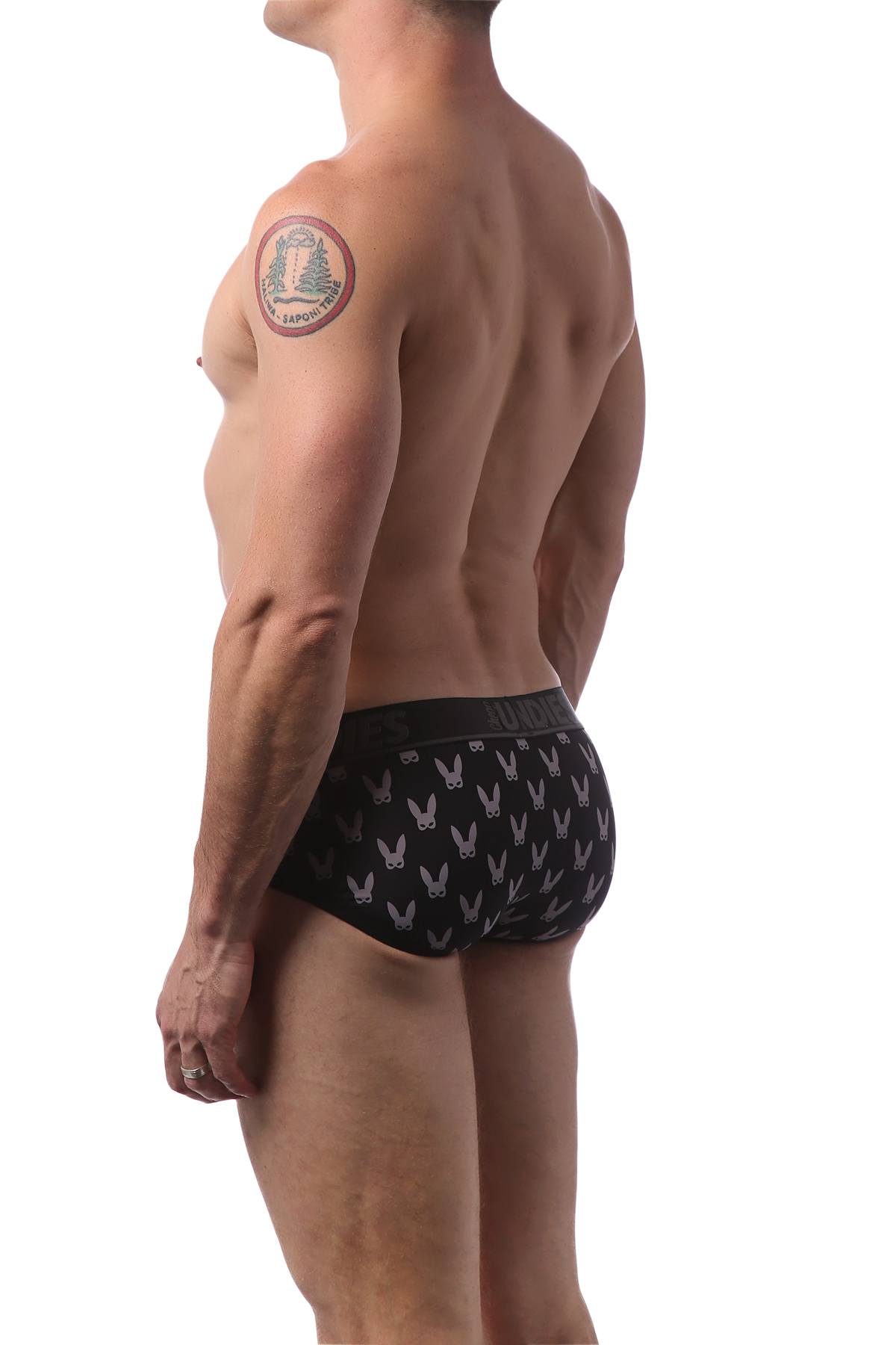 CheapUndies Black Naughty Bunny Brief