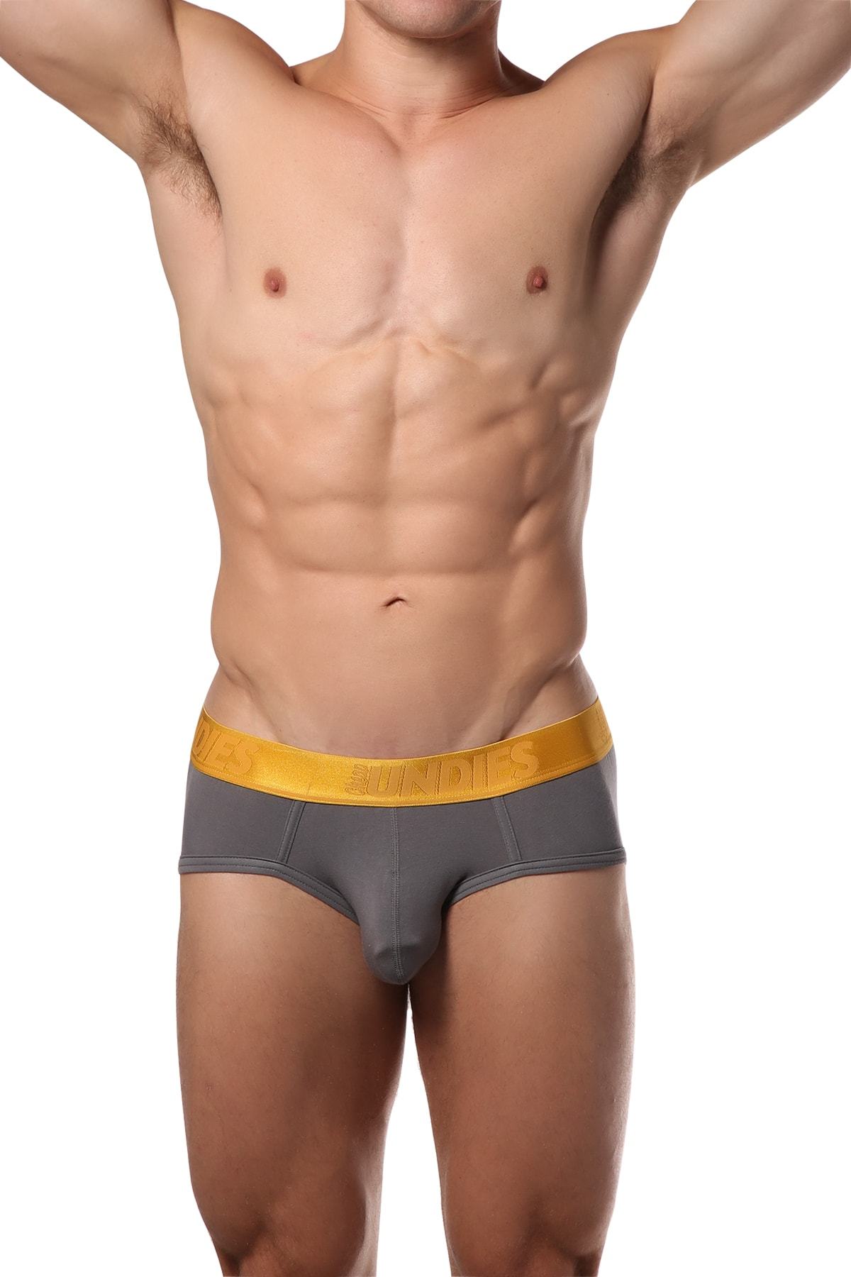 CheapUndies Charcoal Metallic Brief