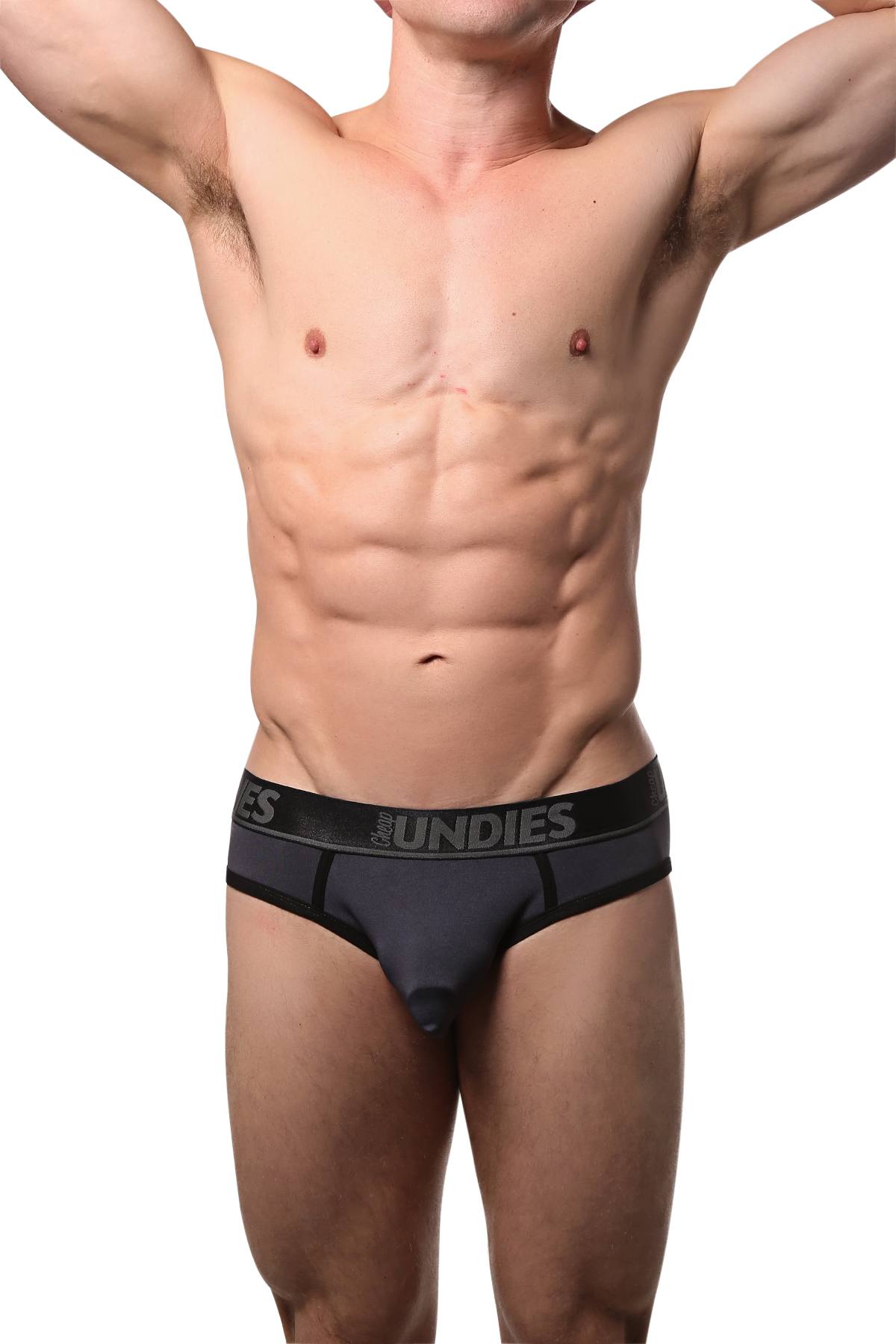 CheapUndies Charcoal Sports Jock Brief