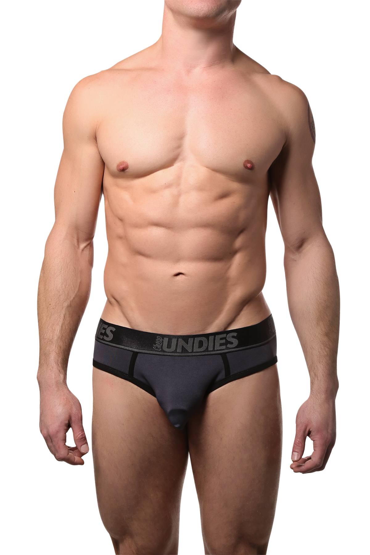 CheapUndies Charcoal Sports Jock Brief