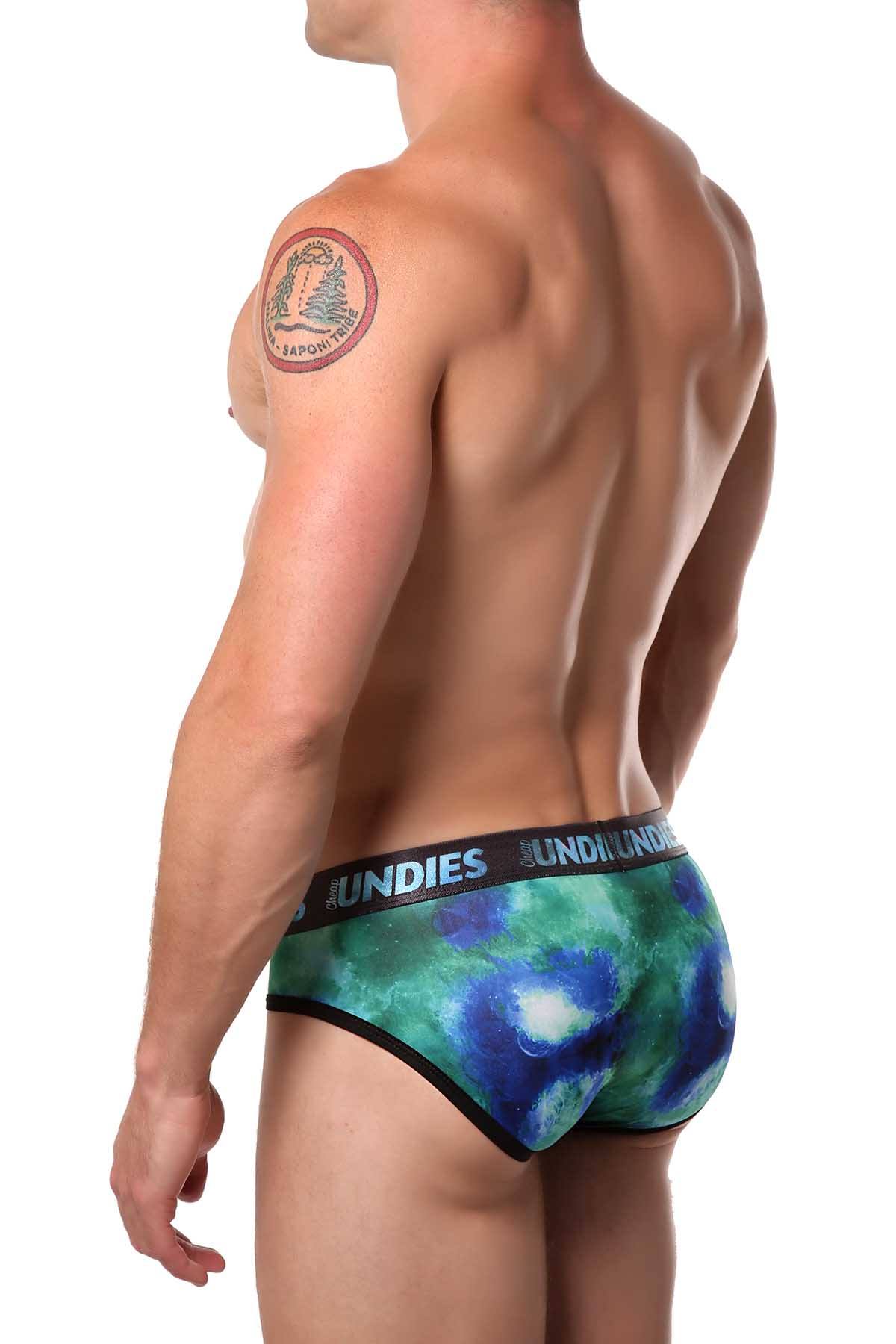 CheapUndies Green Galaxy Brief