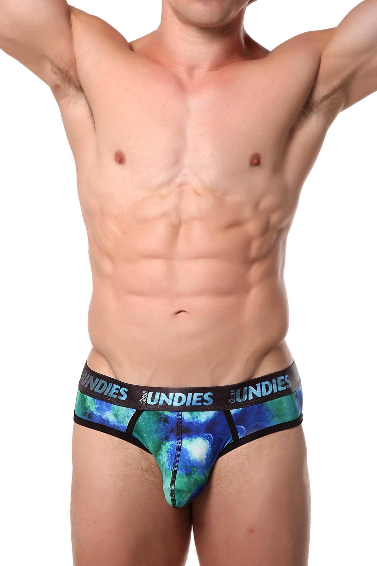 CheapUndies Green Galaxy Jockstrap