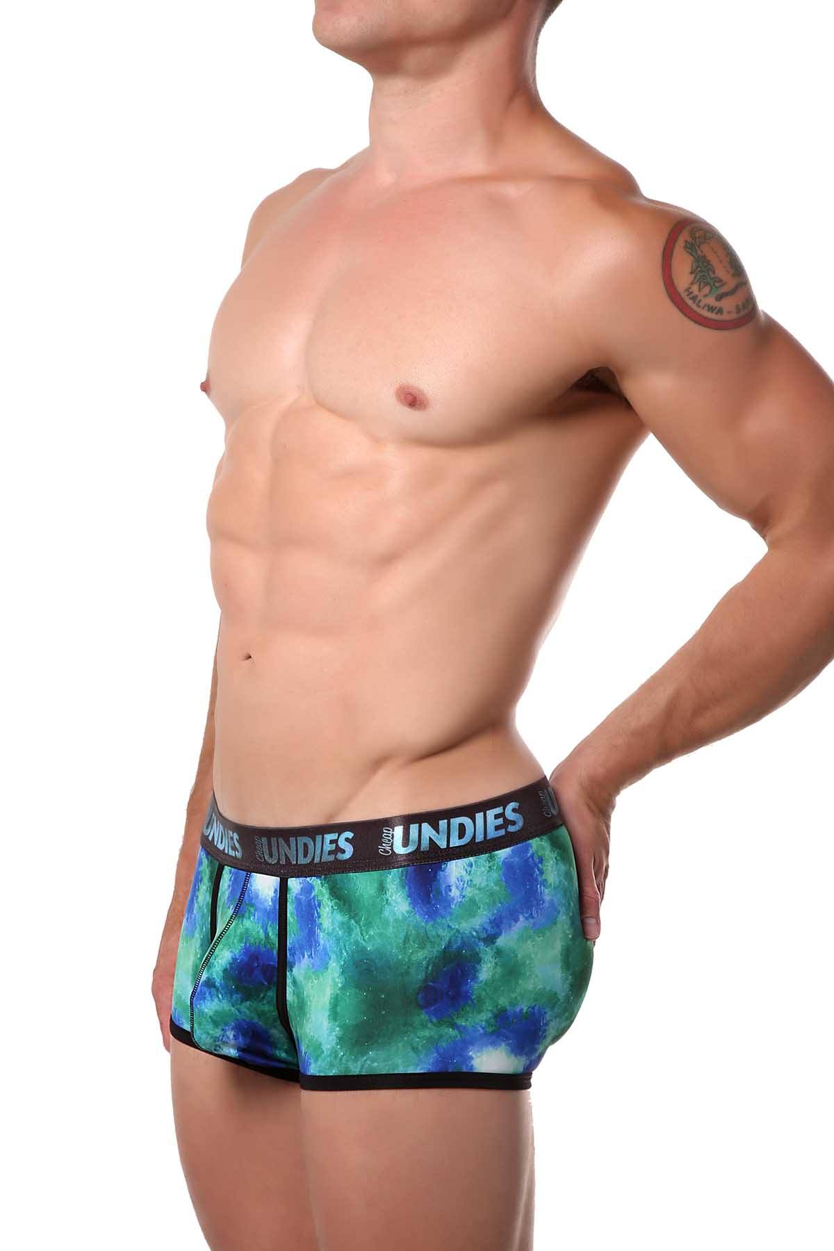 CheapUndies Green Galaxy Trunk
