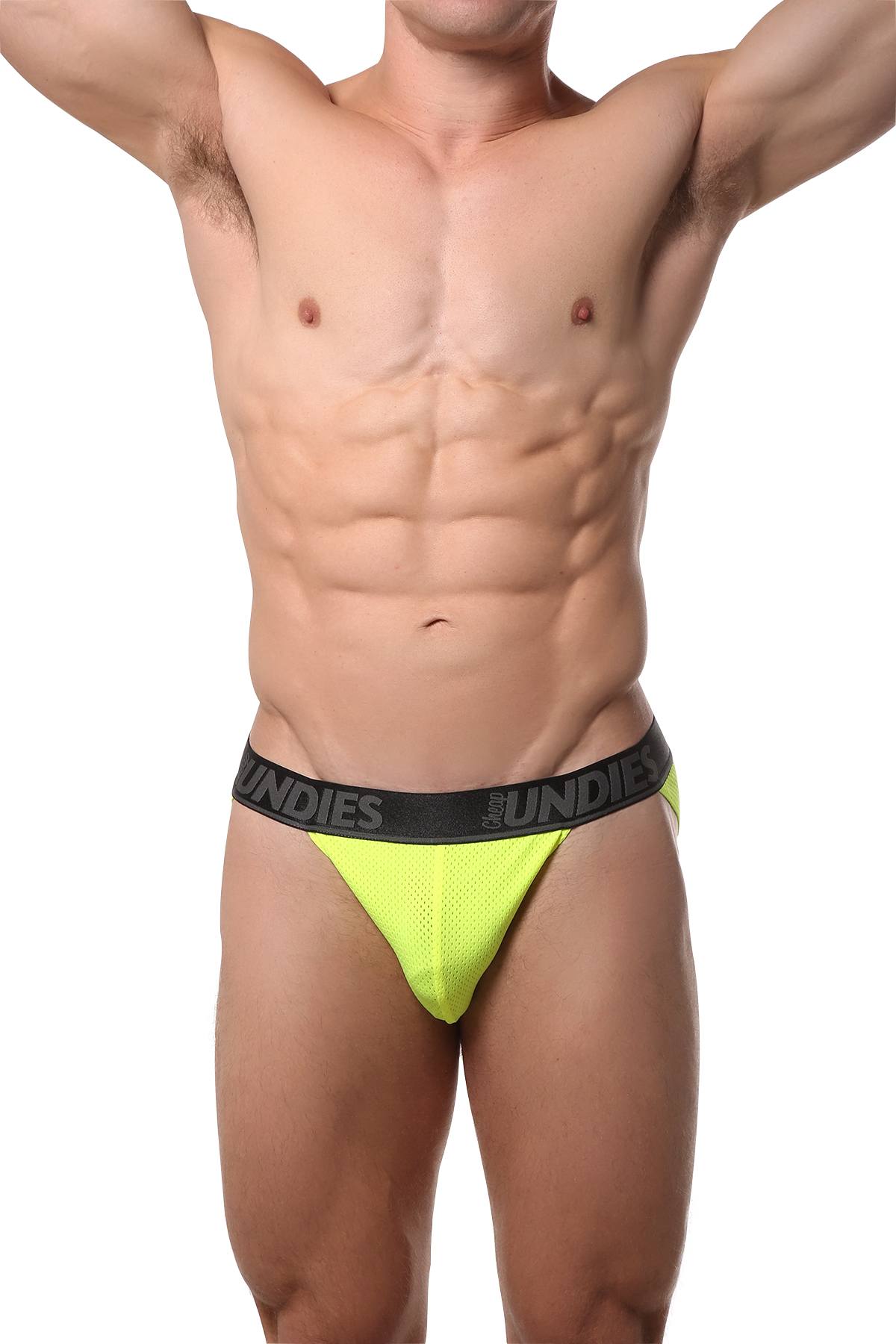 CheapUndies Neon-Green Mesh Bikini Brief